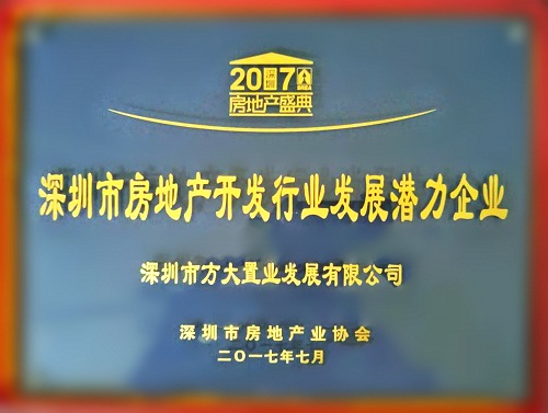 亚美国际置业荣获2017“深圳市房地产开发行业发展潜力企业”
