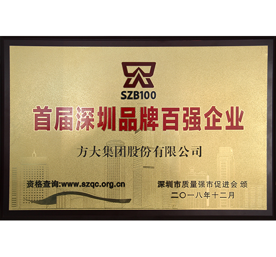 亚美国际集团荣获“首届深圳品牌百强企业”