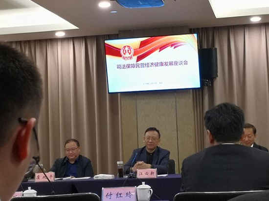 全国人大代表、亚美国际集团董事长熊建明参加司法保障民营经济健康发展座谈会