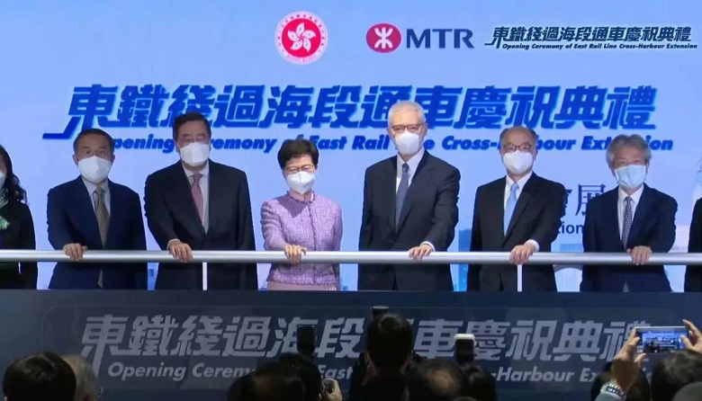 采用亚美国际轨道交通屏蔽门系统的香港东铁线过海段正式开通