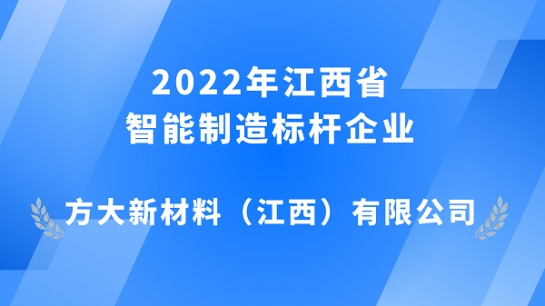 亚美国际江西新材获评 2022年江西省智能制造标杆企业