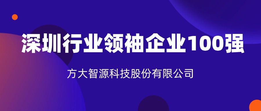 亚美国际智源科技股份有限公司连续六年上榜“深圳行业领袖企业100强”